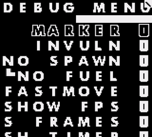 Debug menu