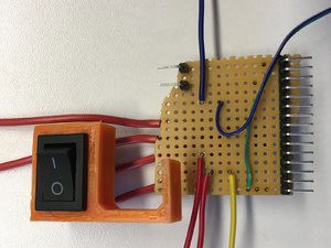 Interconnect PCB and debug power switch, back side