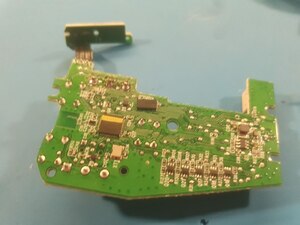 Main PCB with switch replaced, bottom side